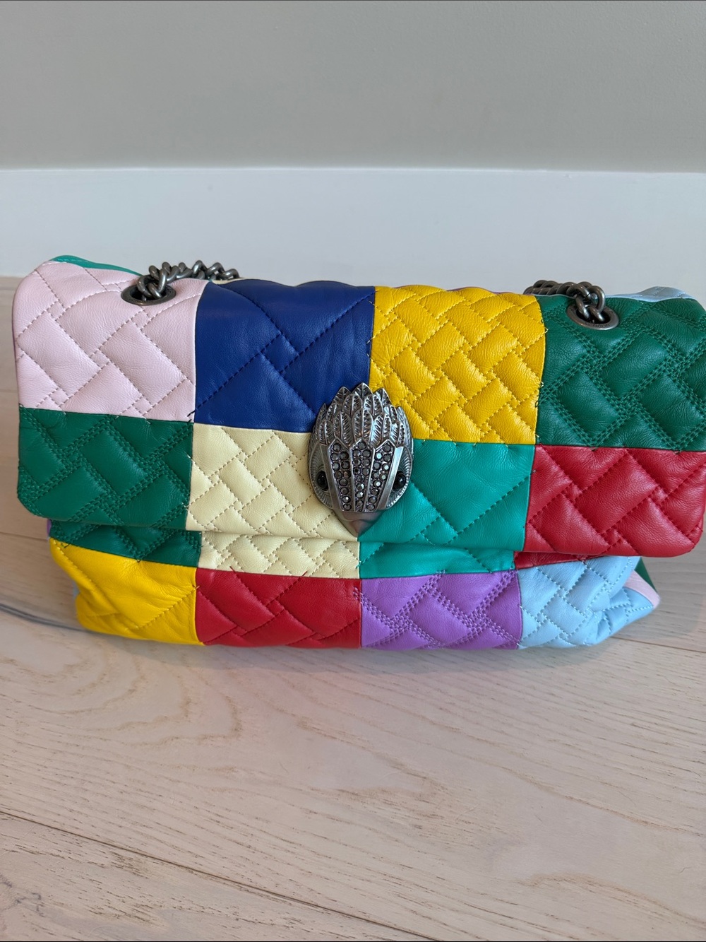 Kurt Geiger - The Kensington Multicolor Patchwork Quilted Shoulder Bag Handbag